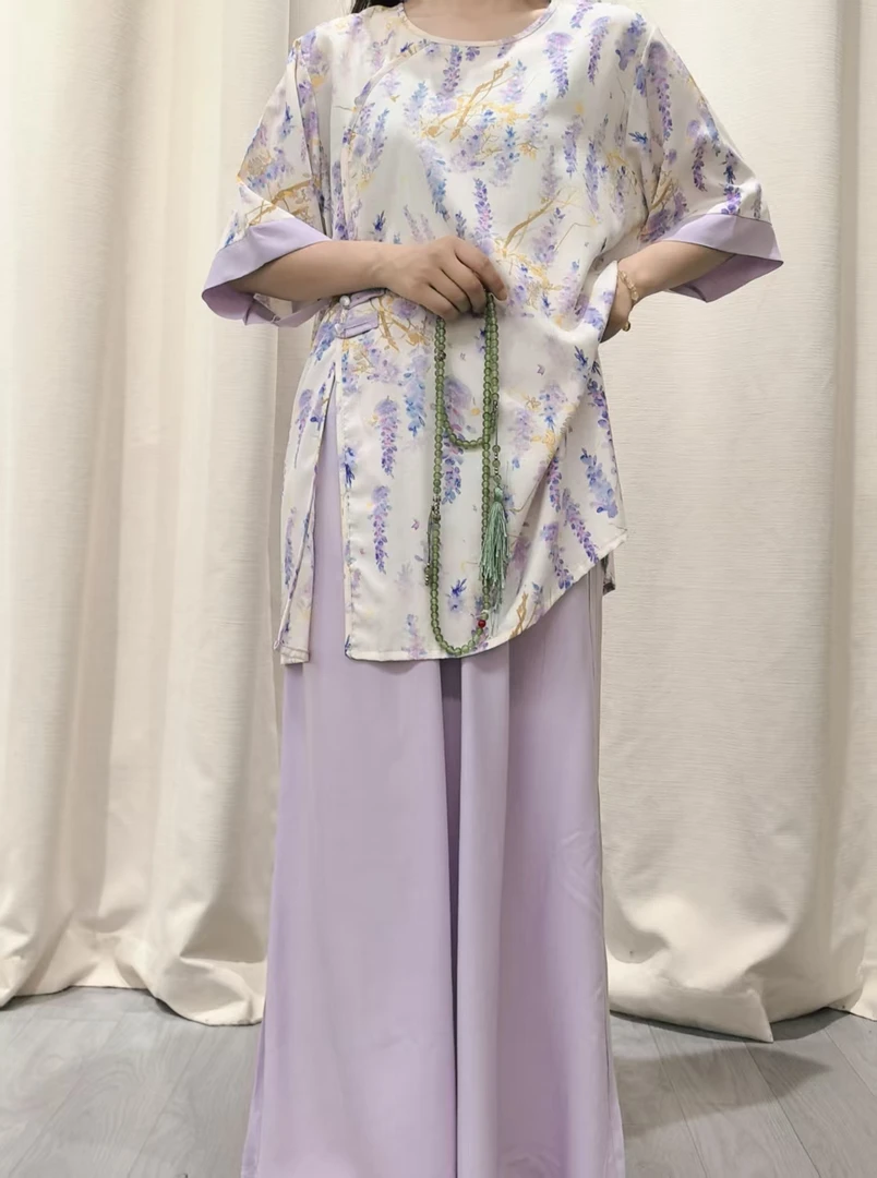 （裤子）新款中式绵绸透气简约家居服