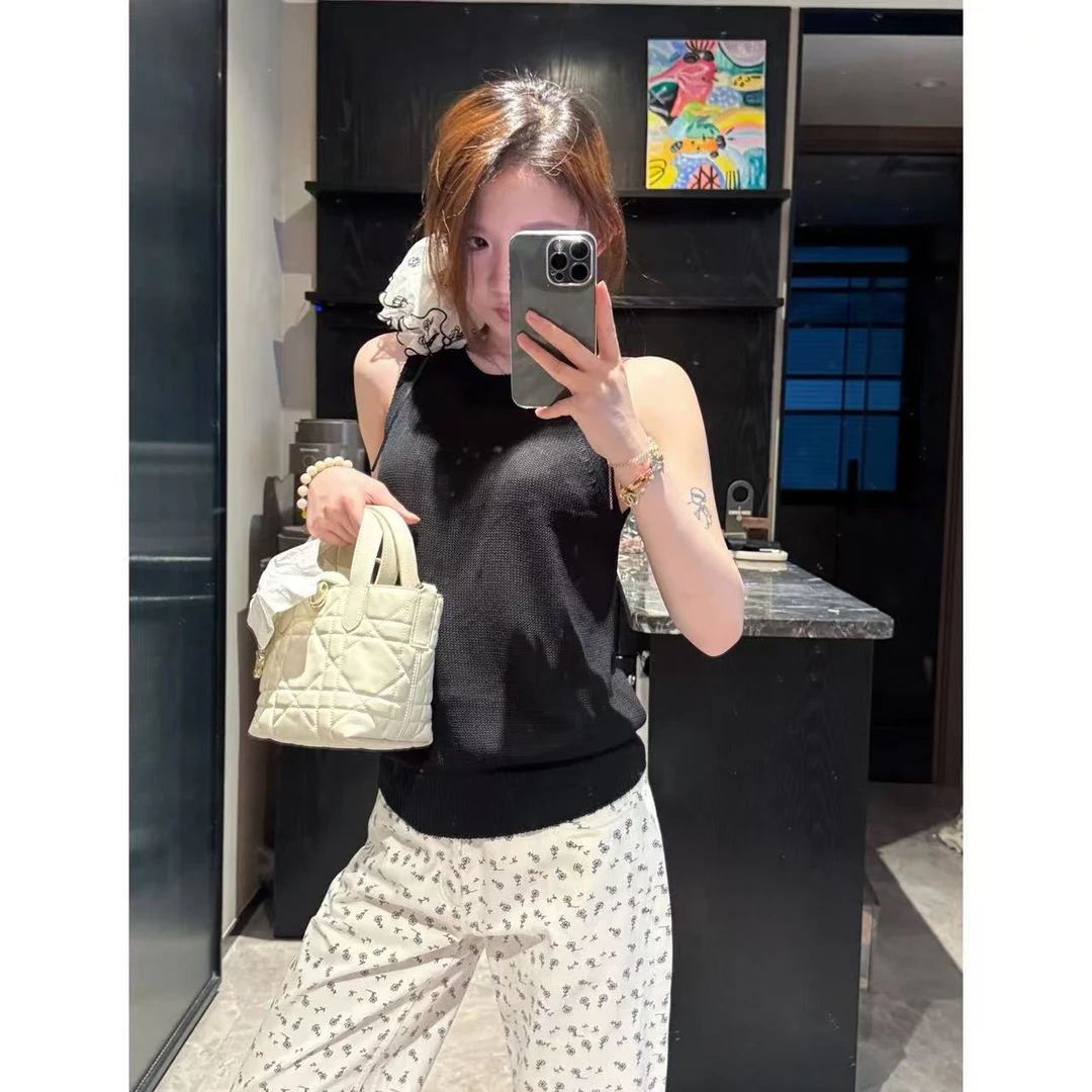 RUIRUI瑞夏季显瘦洋气通勤时尚休闲清爽针织镂空百搭背心BX1029R