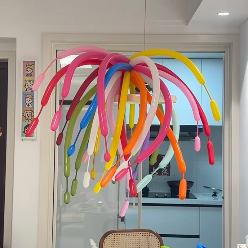 生日烟花气球装饰布置氛围感拍照道具多巴胺色室内创意场景布置