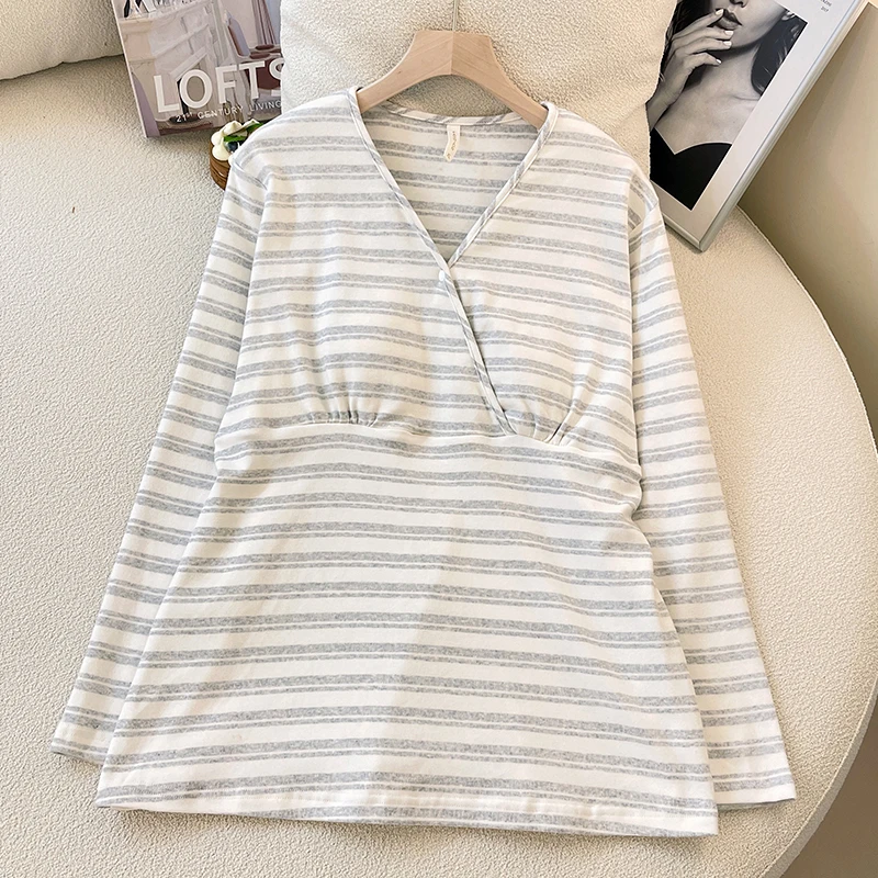 【带胸垫-哺乳上衣】春秋款彩棉月子服产后产妇孕妇睡衣透气