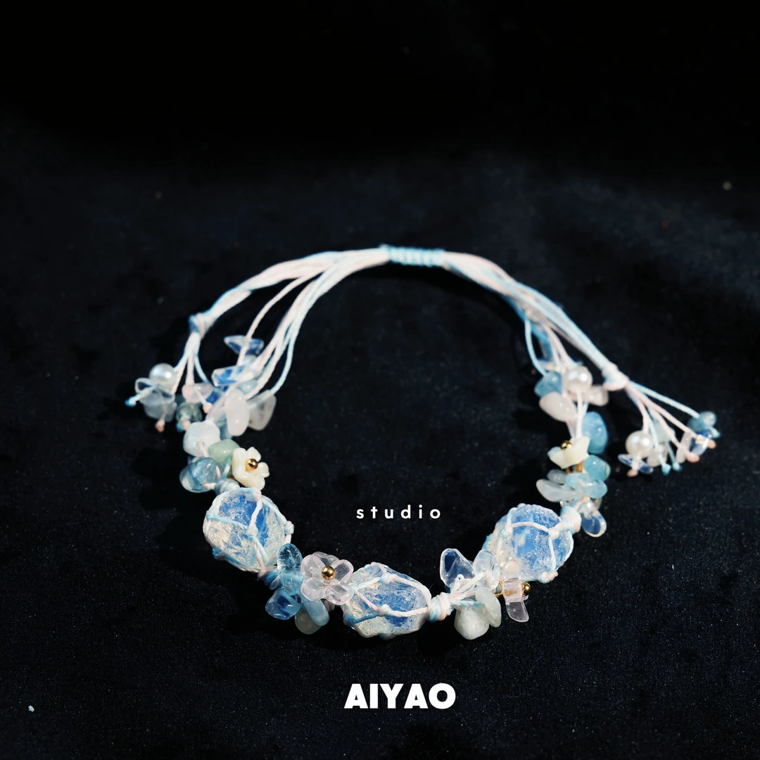 手链 【AIYAO】海蓝花屿手链B76