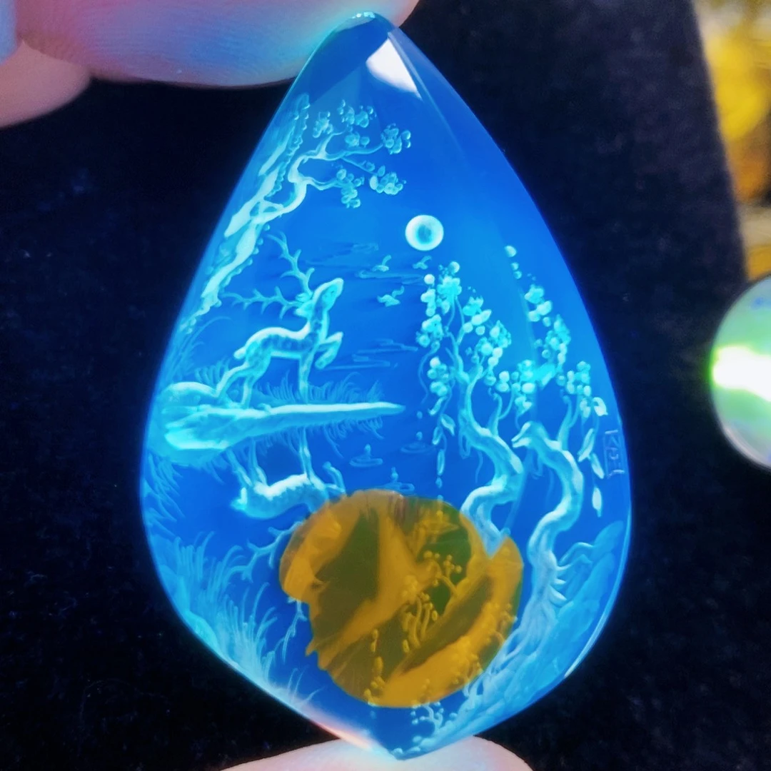 【闪购商品】金珀颈饰未镶嵌琥珀阴雕