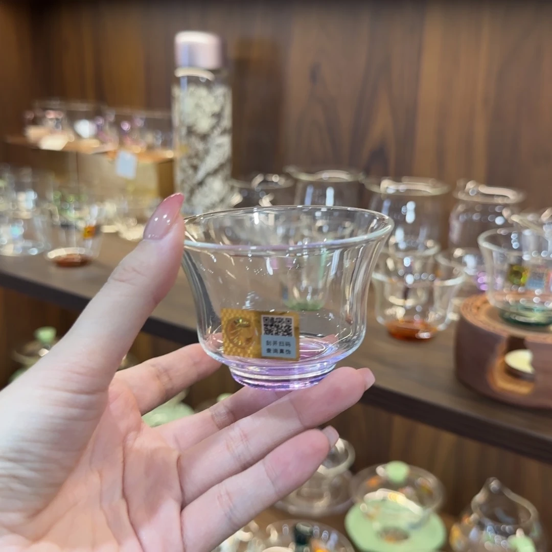 禾器清杯浅紫色。。