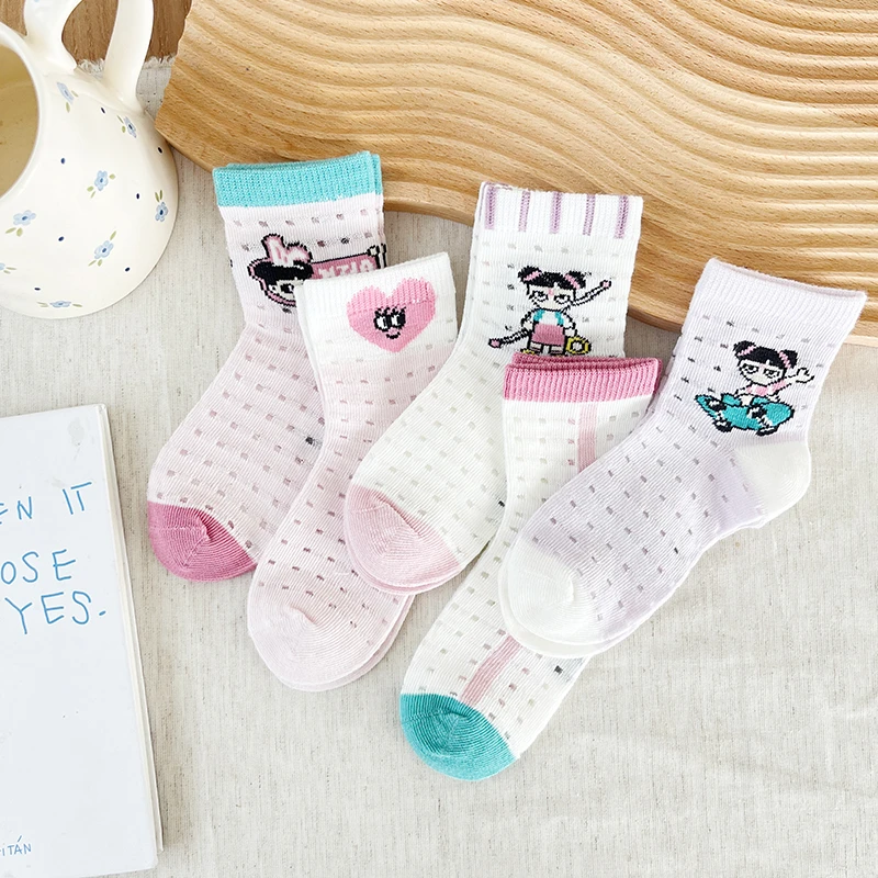 A类袜子夏季洞洞网眼棉袜女袜中筒夏季