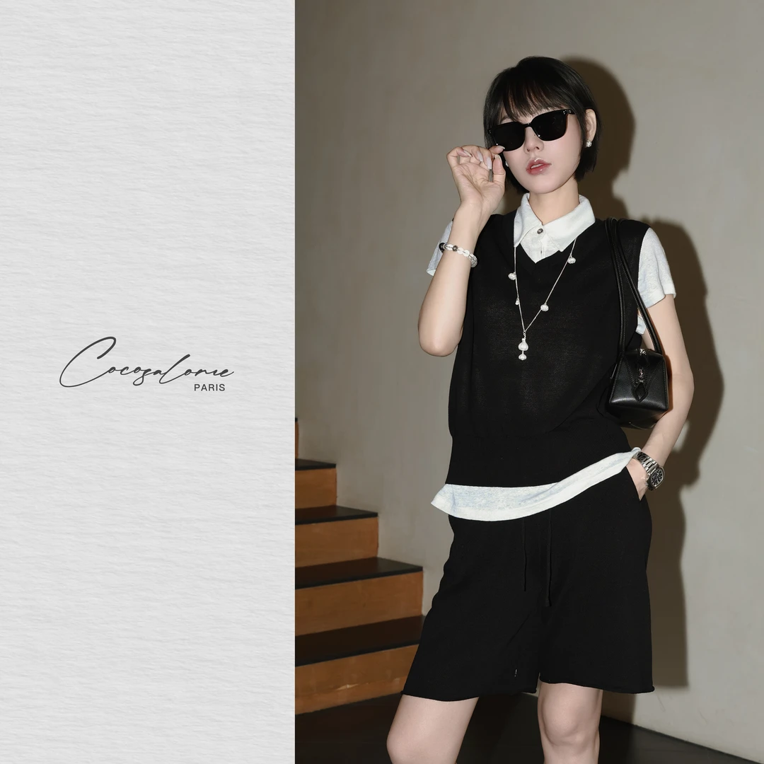 韩彬彬"长期主义"夏季天丝亚麻抗皱轻薄透气老钱风套装1406-10