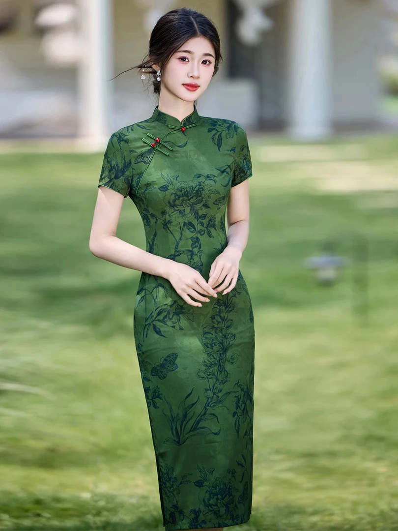 【黛青】绝美高考旗袍2025年新款夏季气质年轻改良连衣裙女旗开得胜