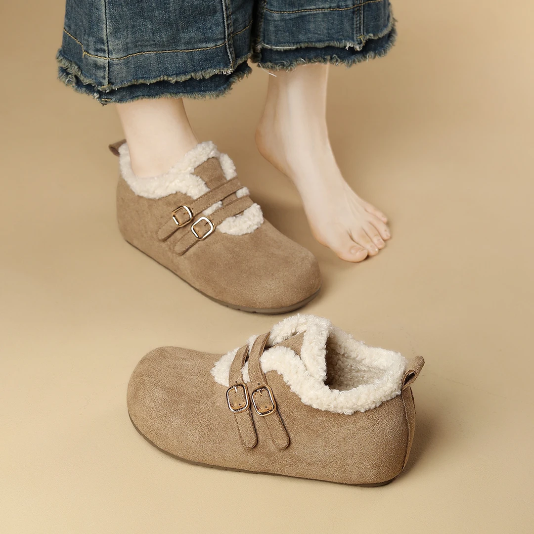 【FOXER】全包勃肯鞋25新款通勤百搭复古一脚蹬舒适休闲女鞋-W