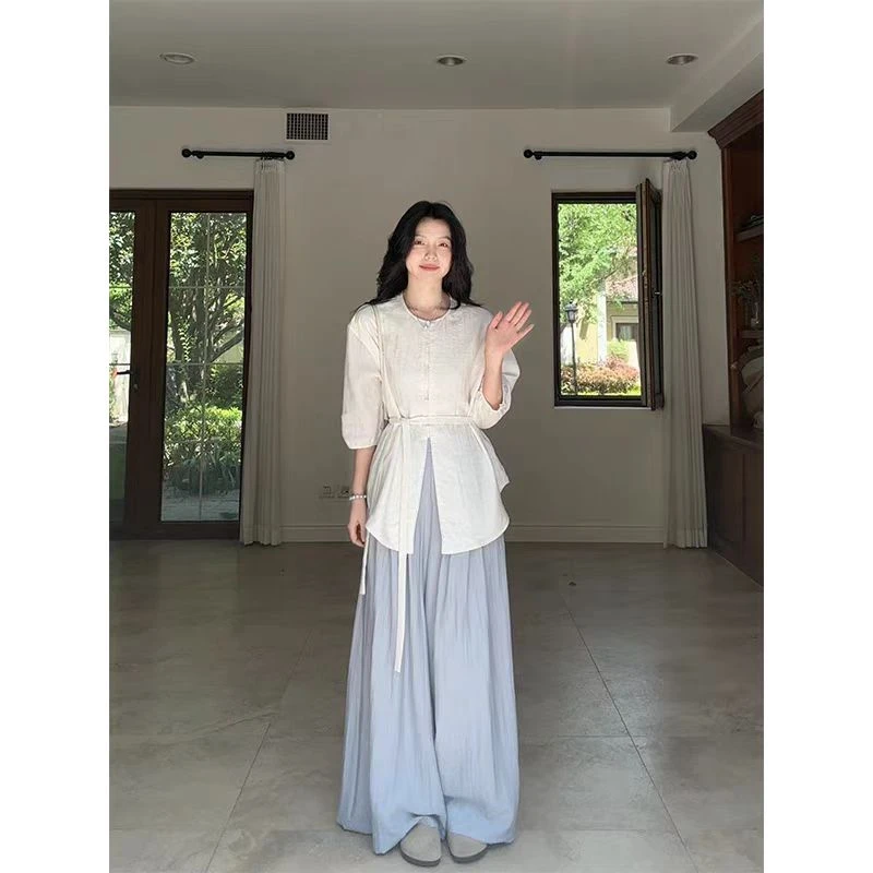 新款百搭阔腿裤L0012