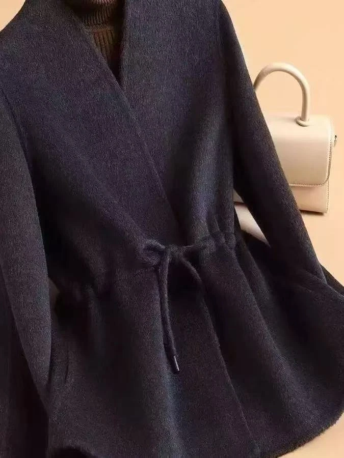 2025秋冬新款双面羊毛外套女气质宽松百搭系休闲(短款)2580