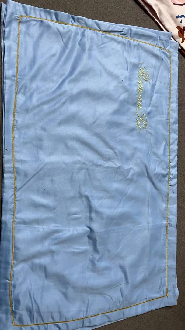 【厂长专属】 新款小版加厚水洗棉 绣花蓝色 48*74cm枕套
