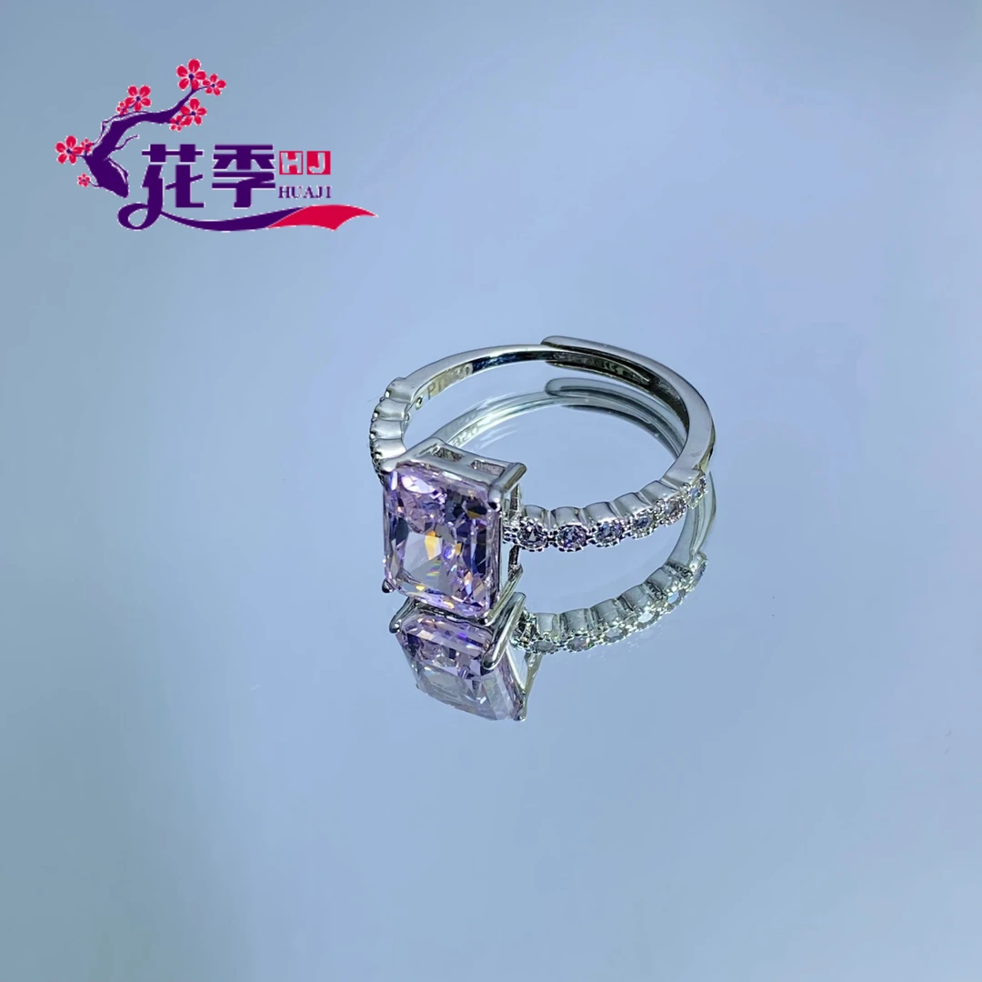 【花季】 原创高级玫红强荧光戒指G411