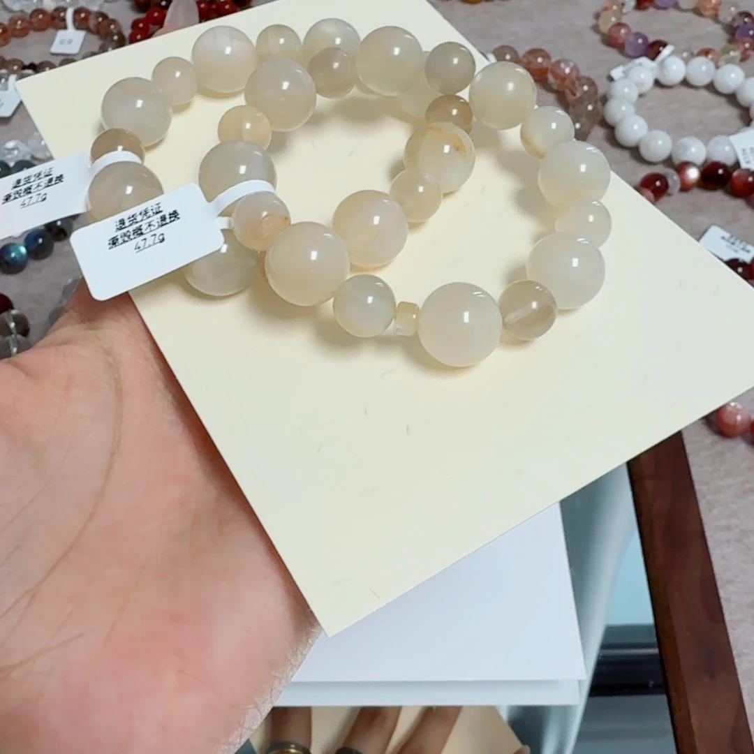 手串未镶嵌水晶奶茶月光泡泡珠