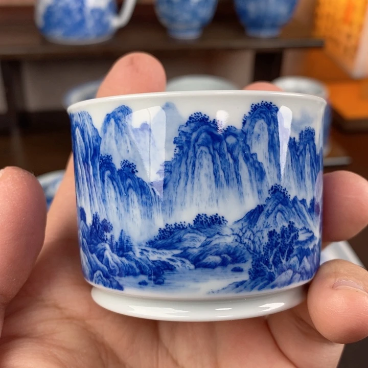 汪老师青花山水作品