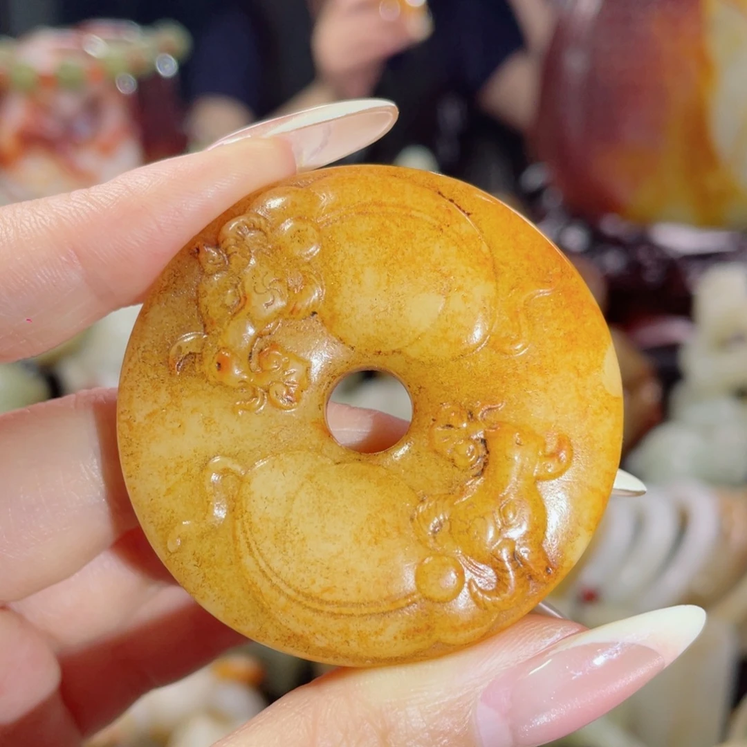 和田玉未镶嵌挂件52