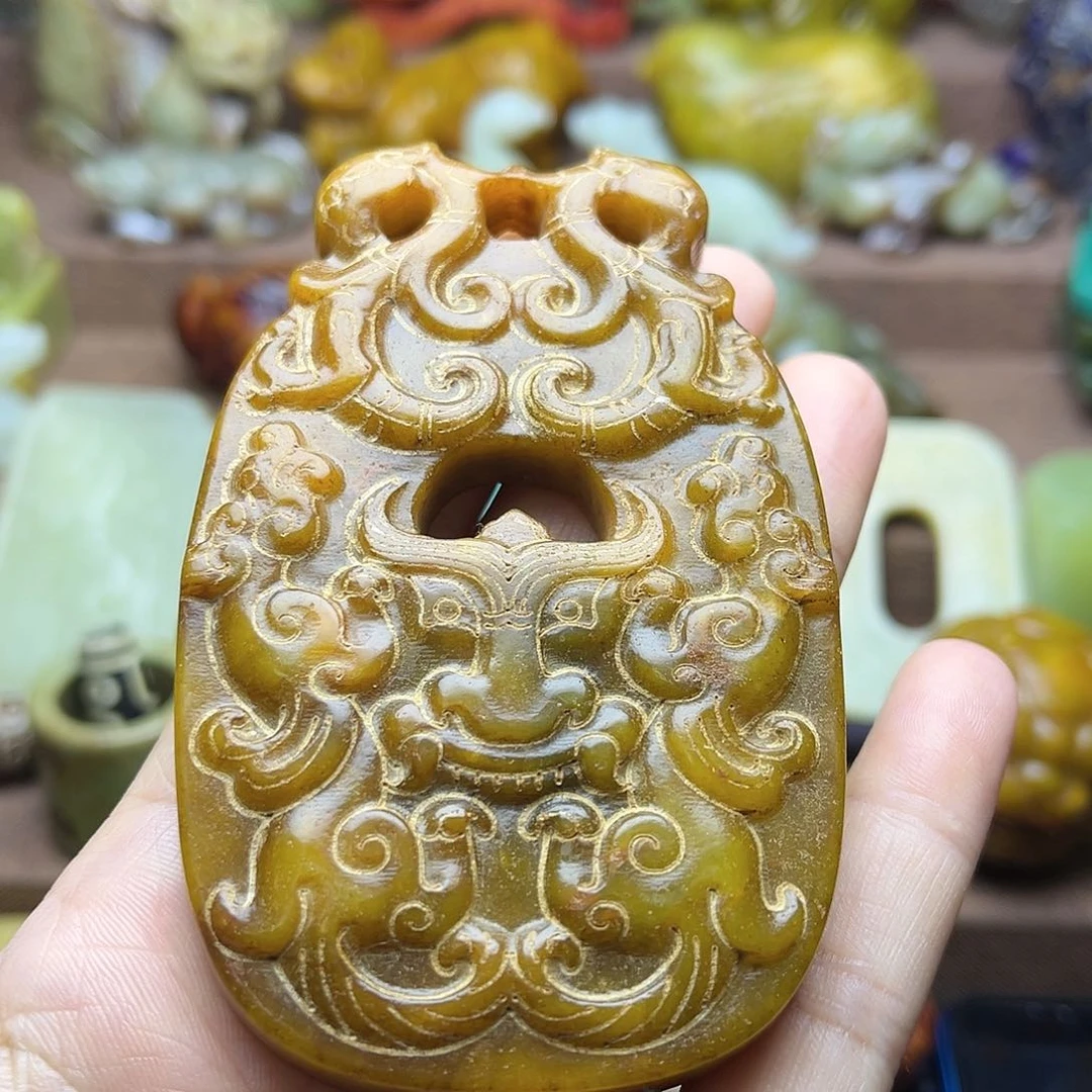 白玉菩提吊坠142。。