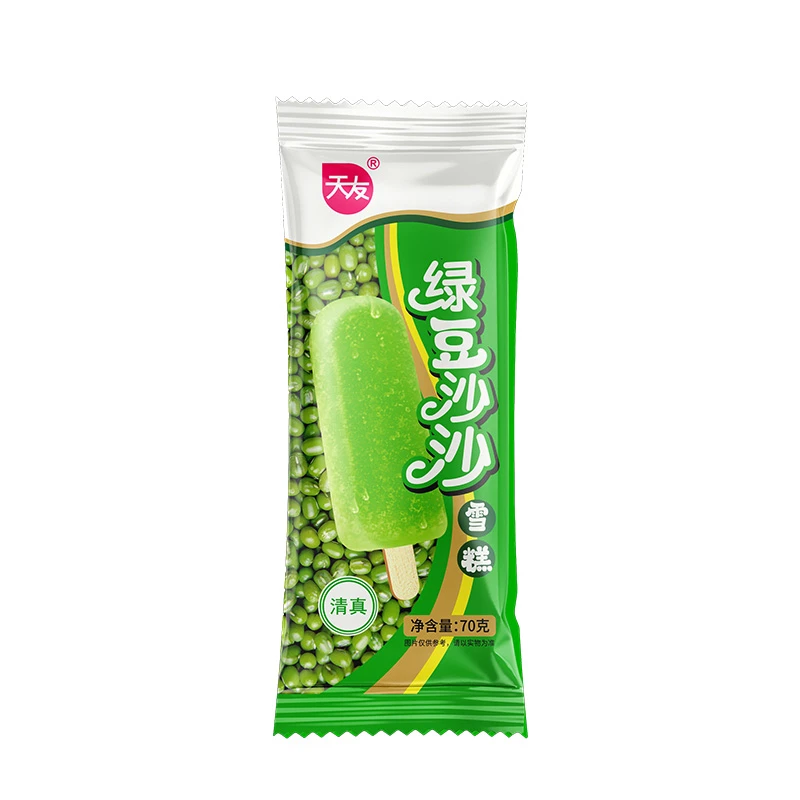 【京东次日达】【3支】天友绿豆沙沙雪糕70g/支  雪糕冰淇淋雪糕同城配
