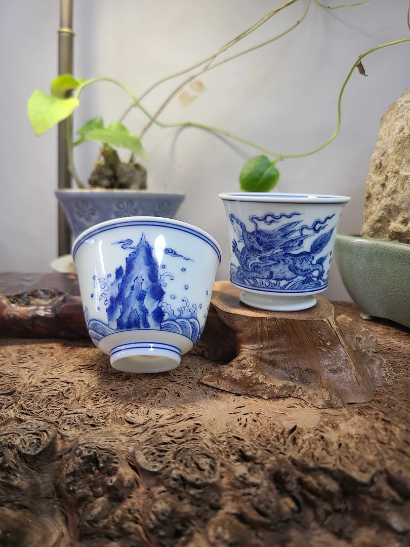 玉泥海象铃铛杯~仿古海象小马蹄杯~任选一款茶杯茶具陶瓷家用