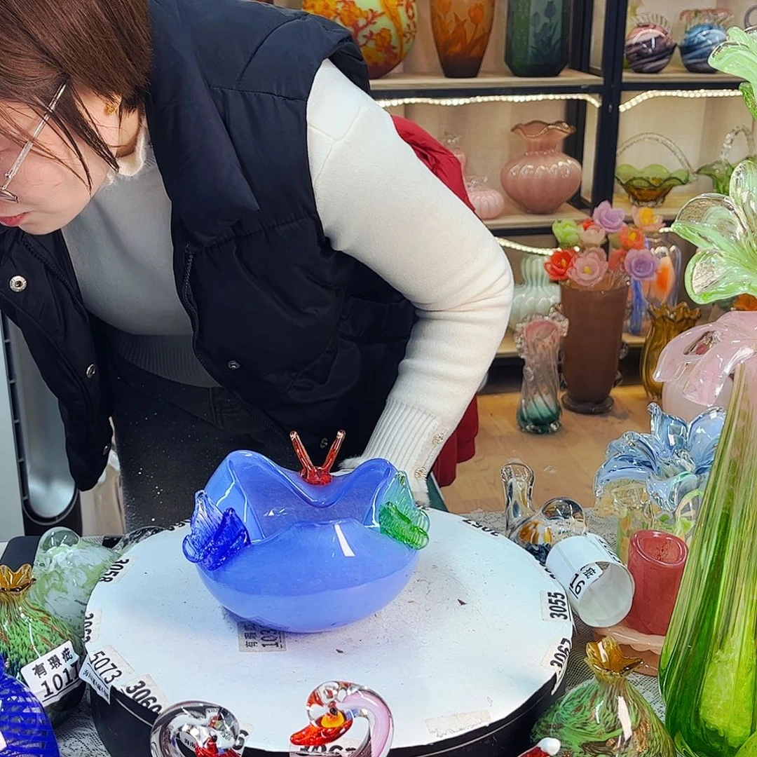 蝴蝶碗福利家悦琉璃工艺品