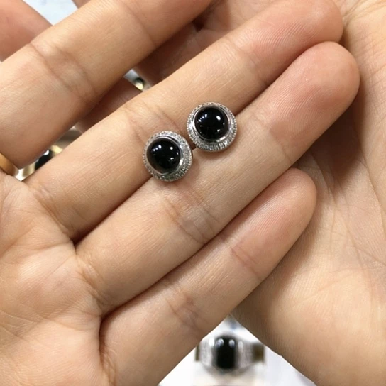 翡翠耳饰18K金镶嵌章****3缅甸天然A货翡翠