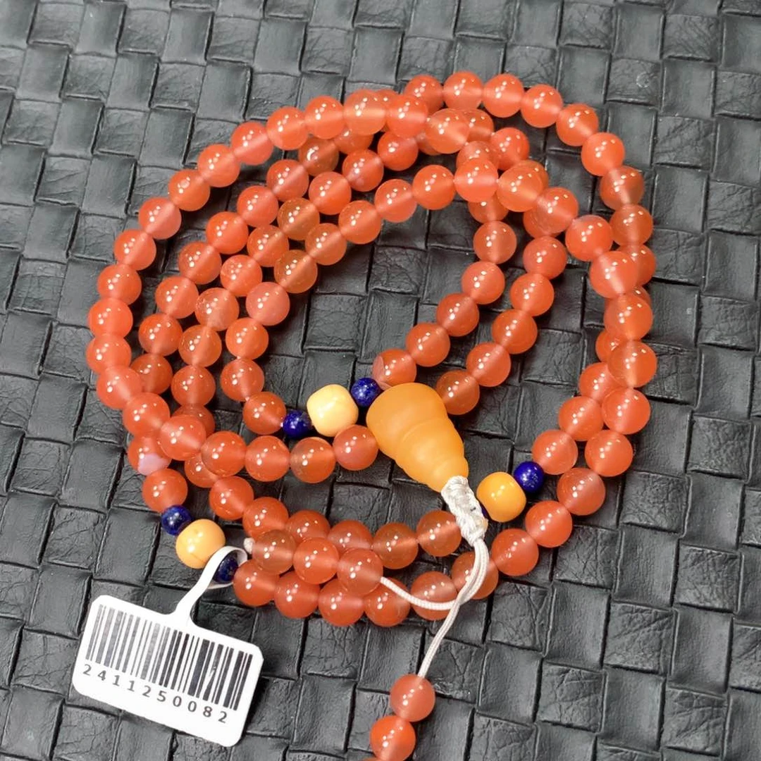 南红玛瑙冰粉卡6 多绕未镶嵌