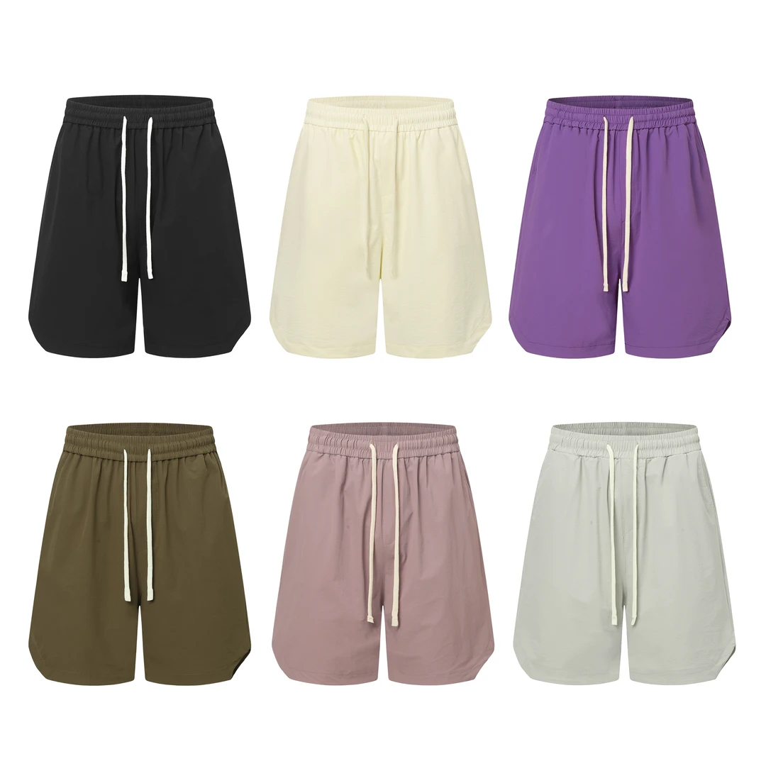 男士美式运动短裤三分裤夏季宽松抽绳简约百搭情侣潮牌男装