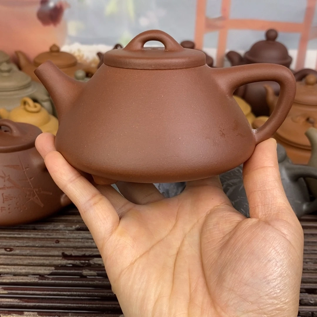 紫砂茶壶200cccc深井紫泥子冶石瓢