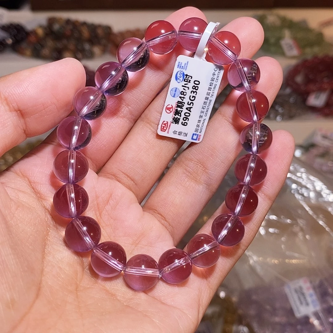 水晶手链未镶嵌玻利维亚紫水晶9.8mm