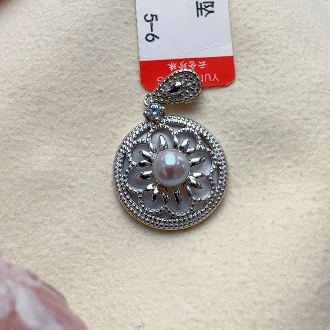 颈饰银S925镶嵌海水珍珠@@yd351