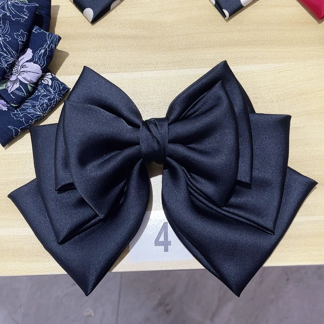 皮质铁合金蝴蝶结发夹