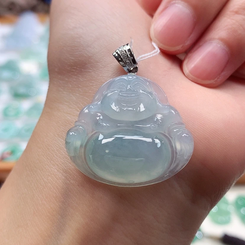 【闪购商品】翡翠18K金镶嵌吊坠(赠链)