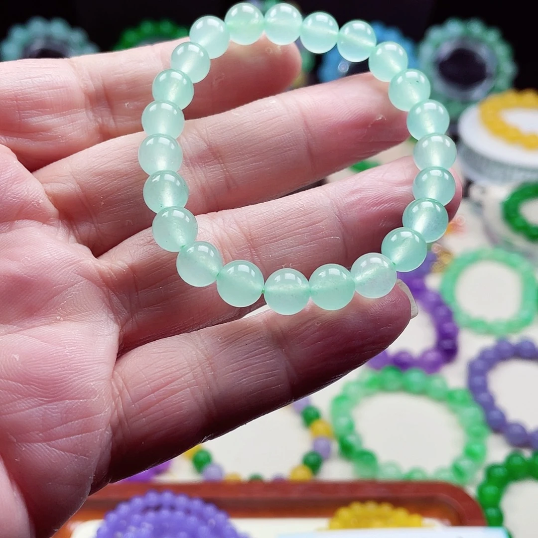 翡翠未镶嵌颈饰卡6翡翠珠链男女款21