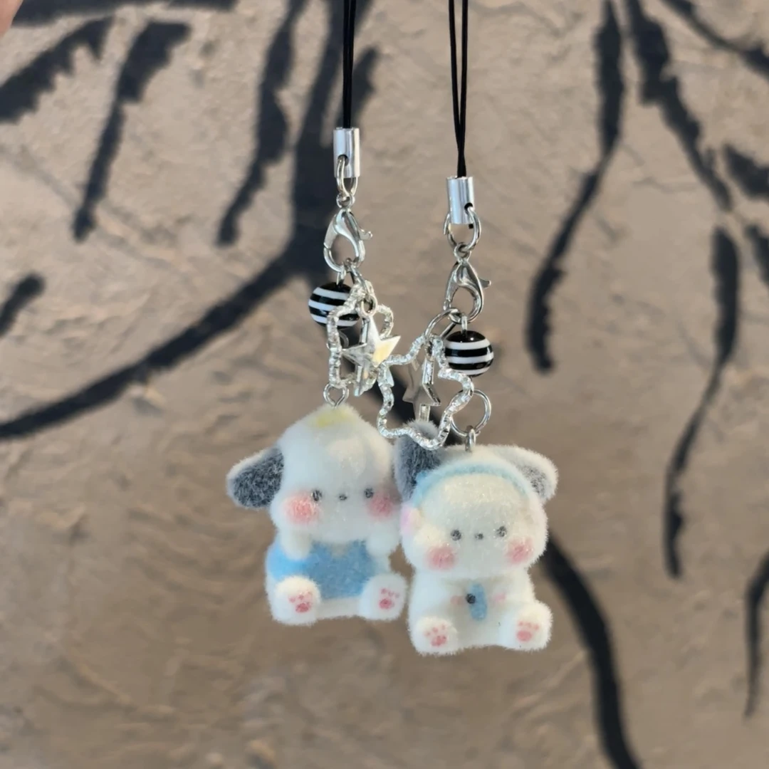 可爱卡通植绒树脂帕恰狗萌粒小狗挂件饰品包包挂件钥匙扣