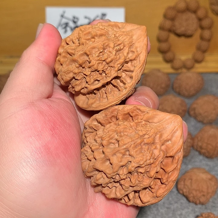 文玩核桃把件全品无修白茬官帽