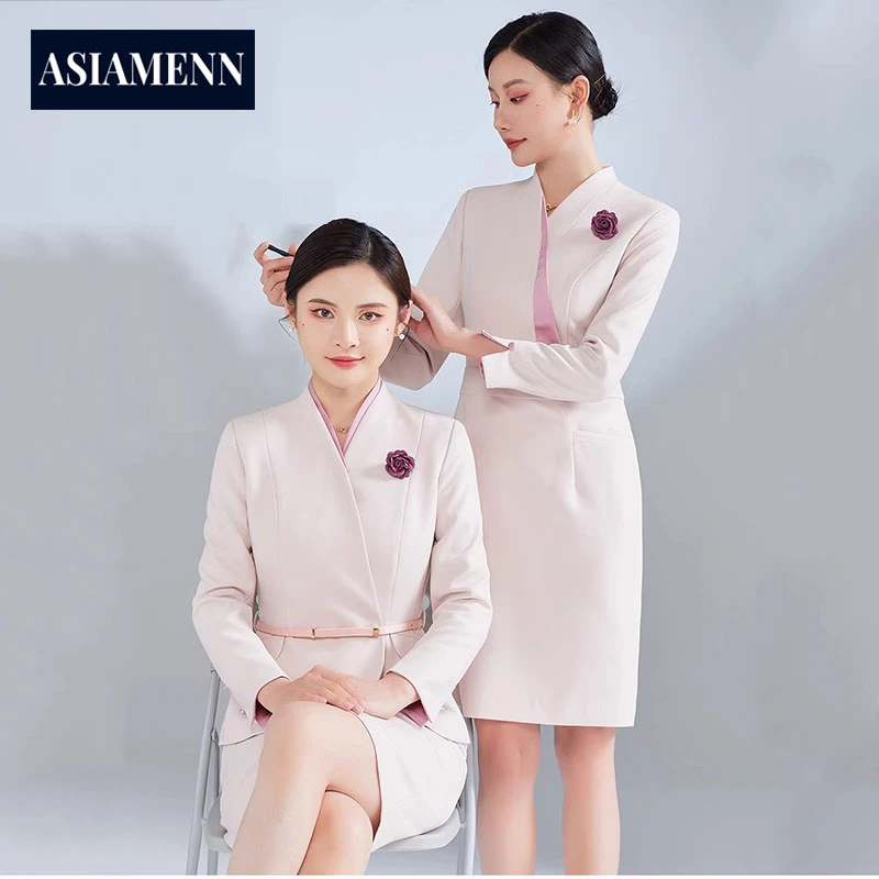 高端美业职业装套装连衣裙女夏2025年薄款高级会所工作服医美工装