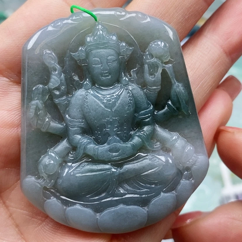 【闪购商品】翡翠颈饰未镶嵌天然翡翠A货千手观音