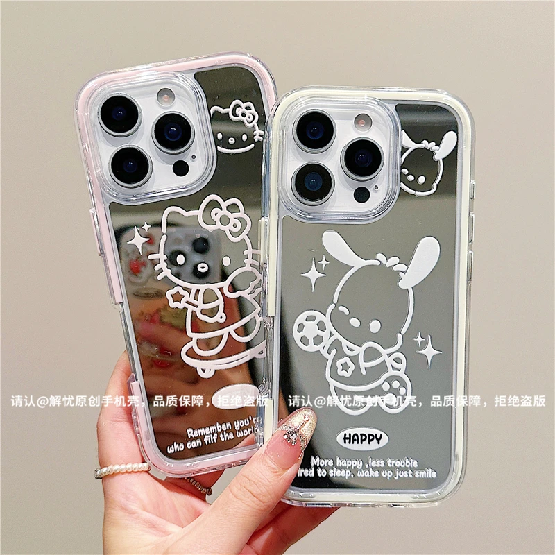 炫彩镜面适用苹果16/iPhone/华为手机壳防摔15promax爆款pura70潮