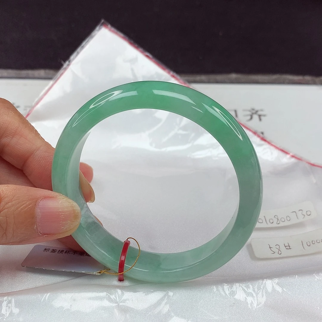 翡翠手镯未镶嵌58圈00730