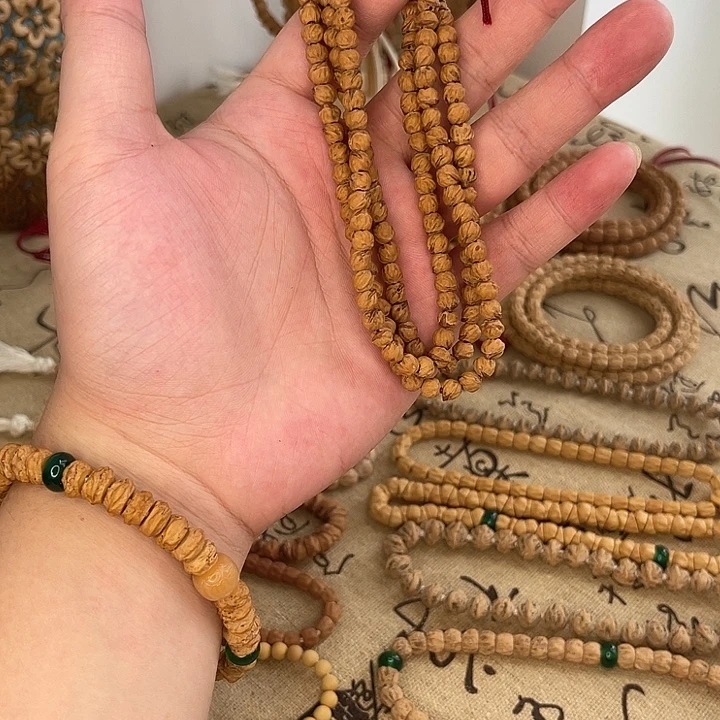 手串柏香籽/百香籽原装斜打小红豆108长串