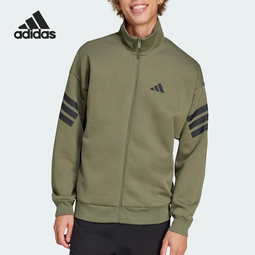 Adidas/阿迪达斯正品2025春新款男士针织立领户外外套JD4887