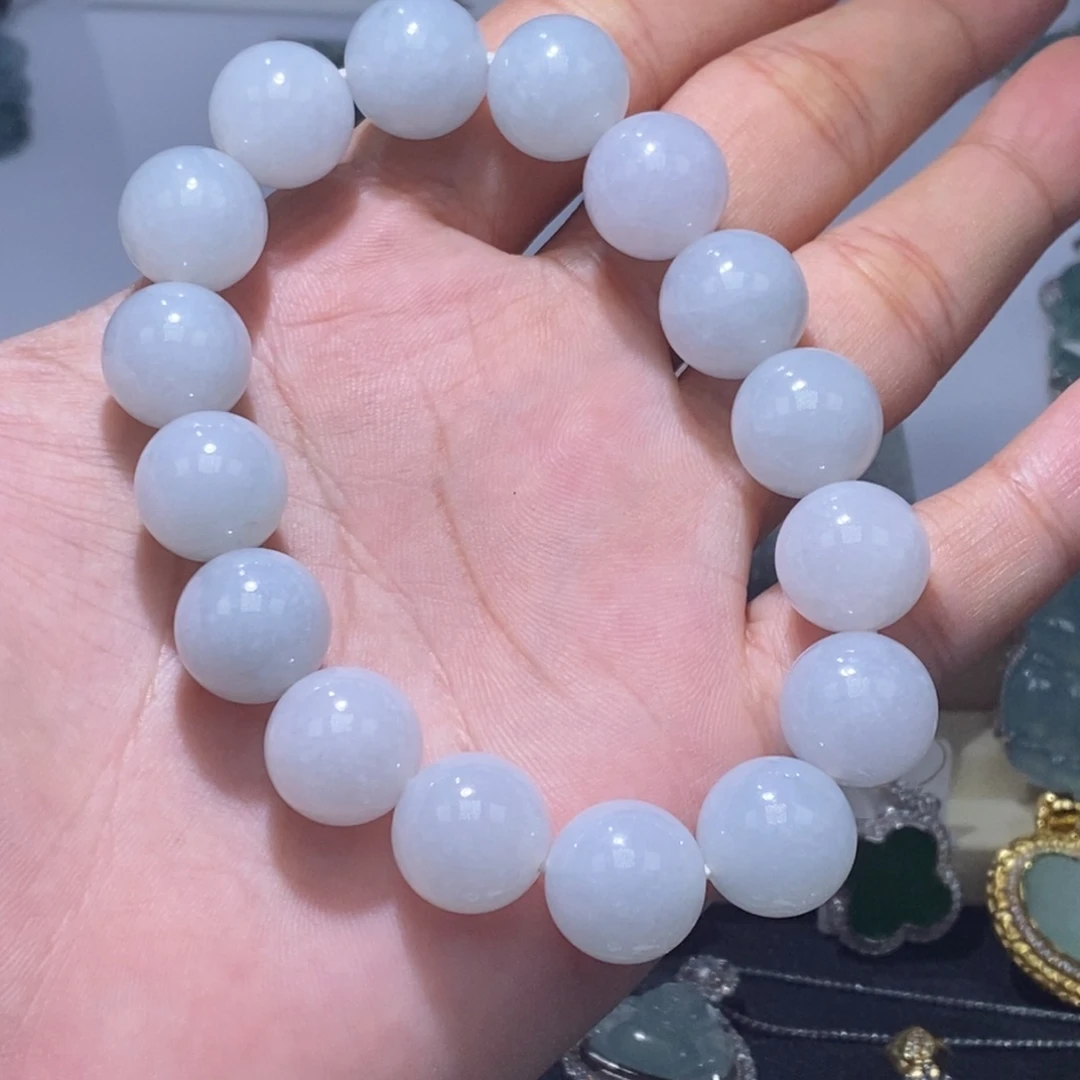 未镶嵌手串翡翠白月光手串