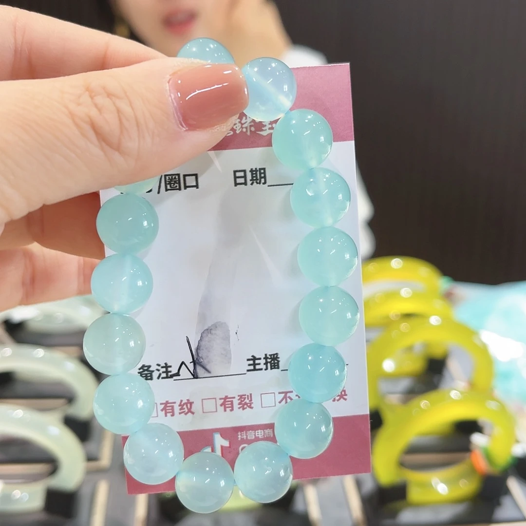 蛇纹石玉手链未镶嵌小*糊