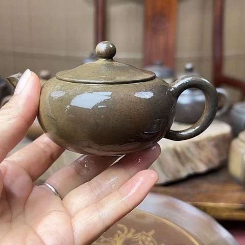 戬谷龙窑柴烧茶壶
