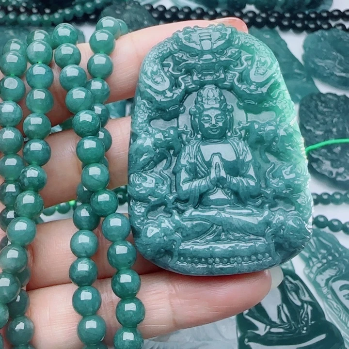 翡翠未镶嵌颈饰多样性发货天然A货翡翠