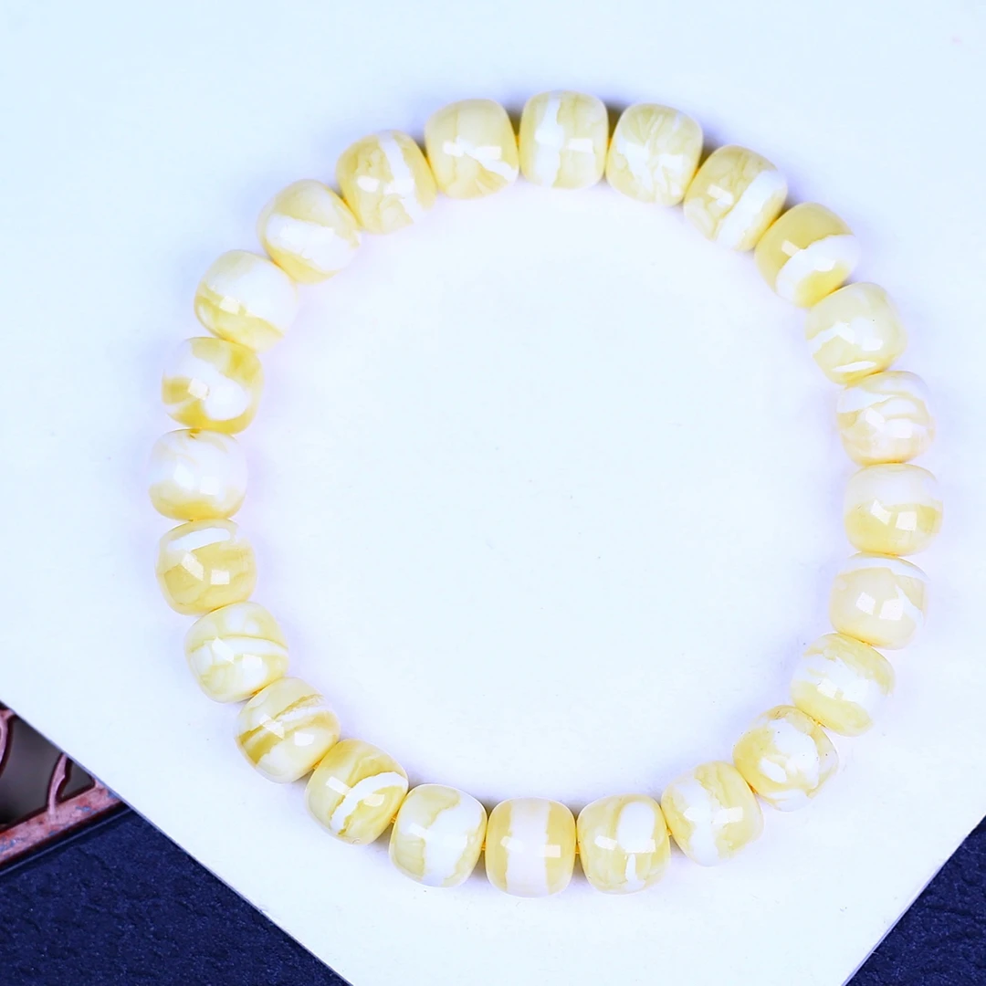 9.3*8.3mm俄料虎皮纹老型手串，虎皮一线纹路极顺，媲美同料，