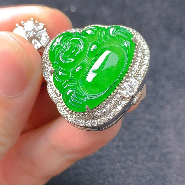 翡翠银S925镶嵌颈饰