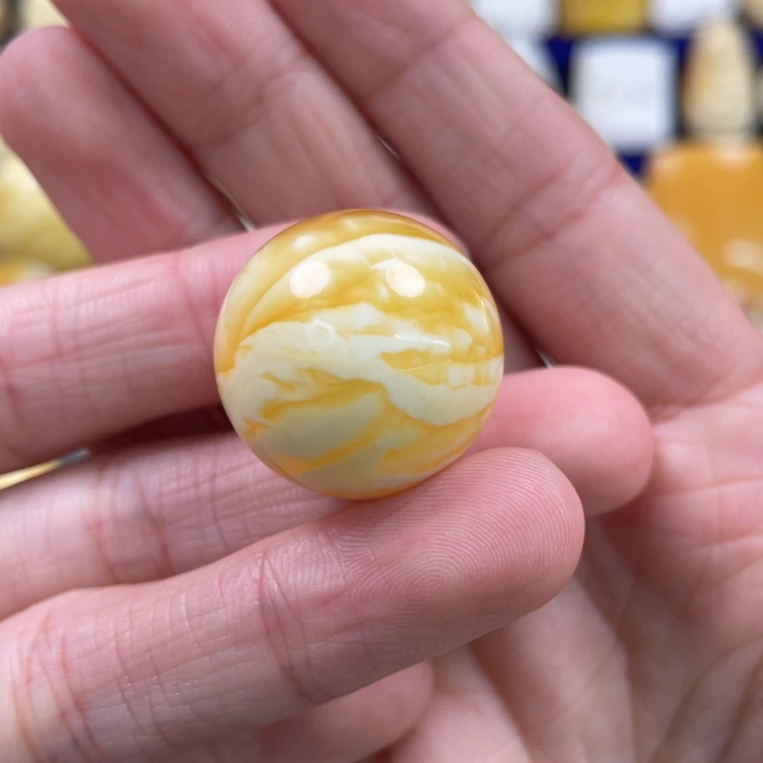 蜜蜡裸石未镶嵌琥珀蜜蜡珠子卡22.5mm