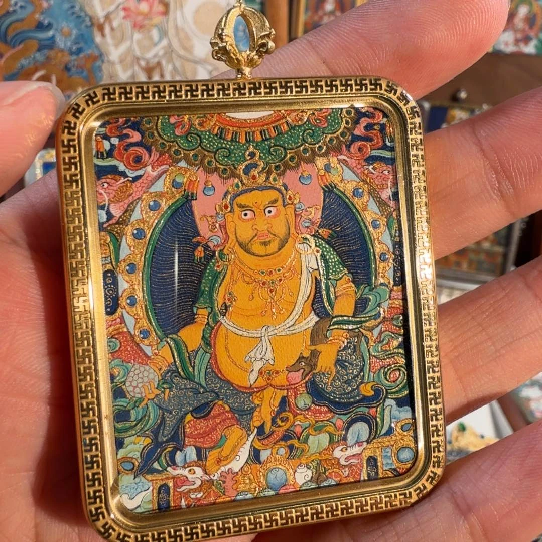 n***k吊坠藏卡 纯手绘 黄财
