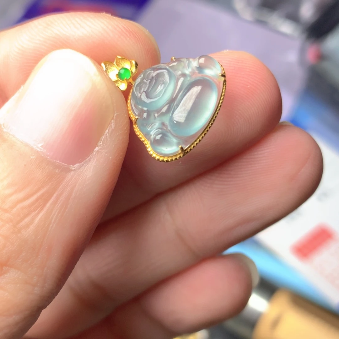 【闪购商品】颈饰18K金镶嵌翡翠翡翠