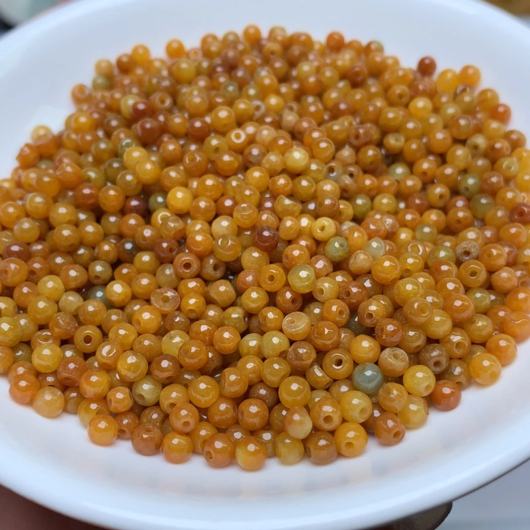 【闪购商品】翡翠手链未镶嵌卡3.5冰黄100个