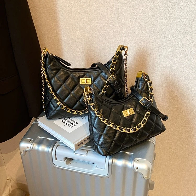 斜挎包大量现货·拉链单肩包2024年秋季车缝线PU小方包